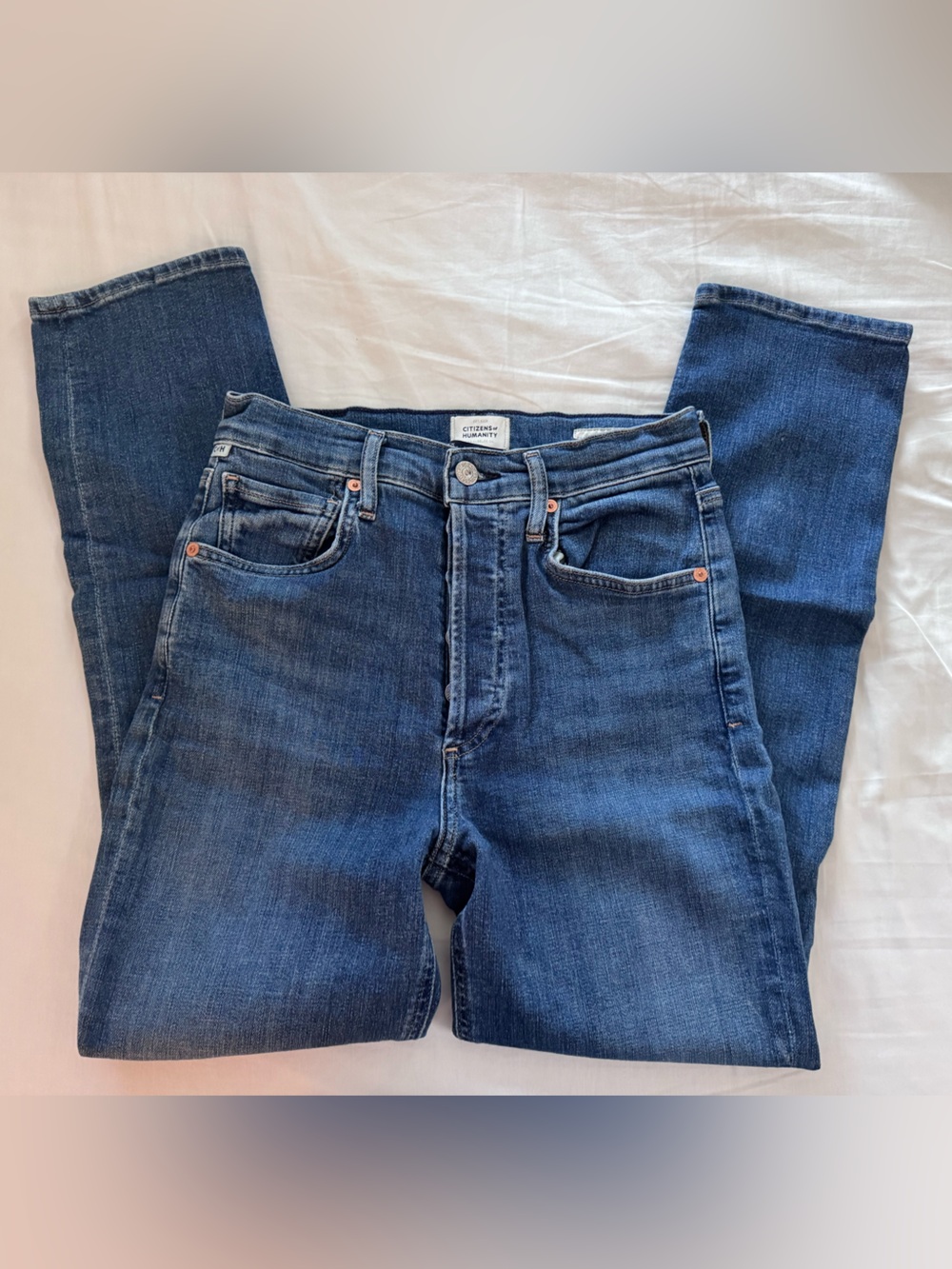 Citizens of Humanity Jolene Dark Blue Straight-Leg Jeans